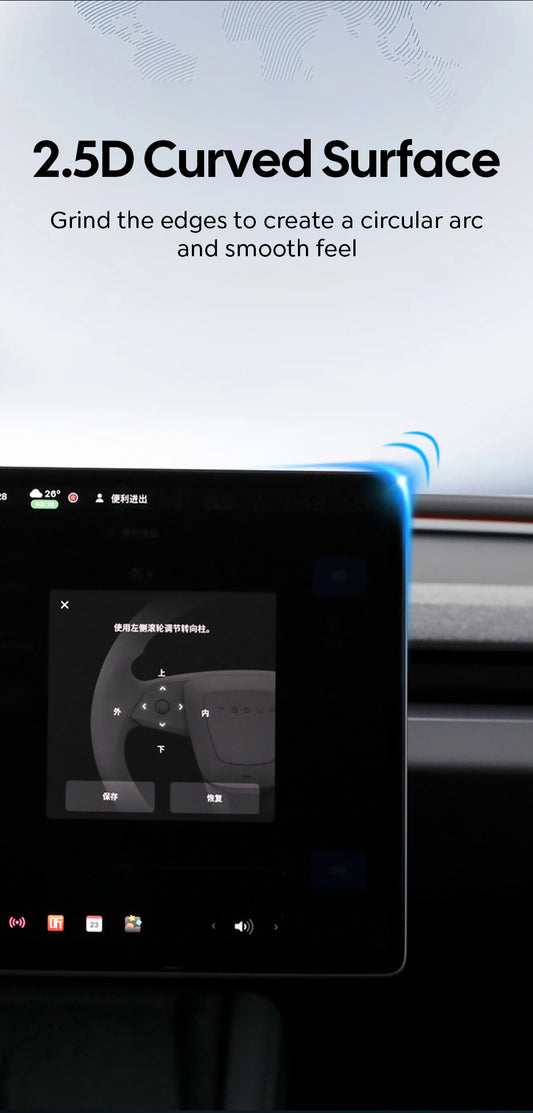 Protezione Schermo in Vetro Temperato Opaco Anti-Riflesso per Tesla Model 3/Y (2021-2025, incluso Highland)
